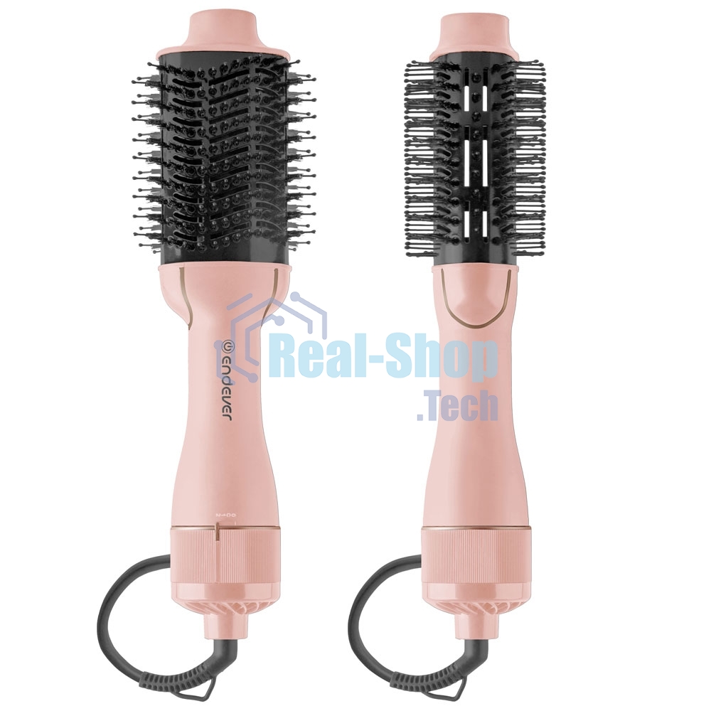 Стайлер Endever Aurora-498 Мощность 1200 Вт, светло-розовый, 3 режима температуры и скорости, керамическое покрытие