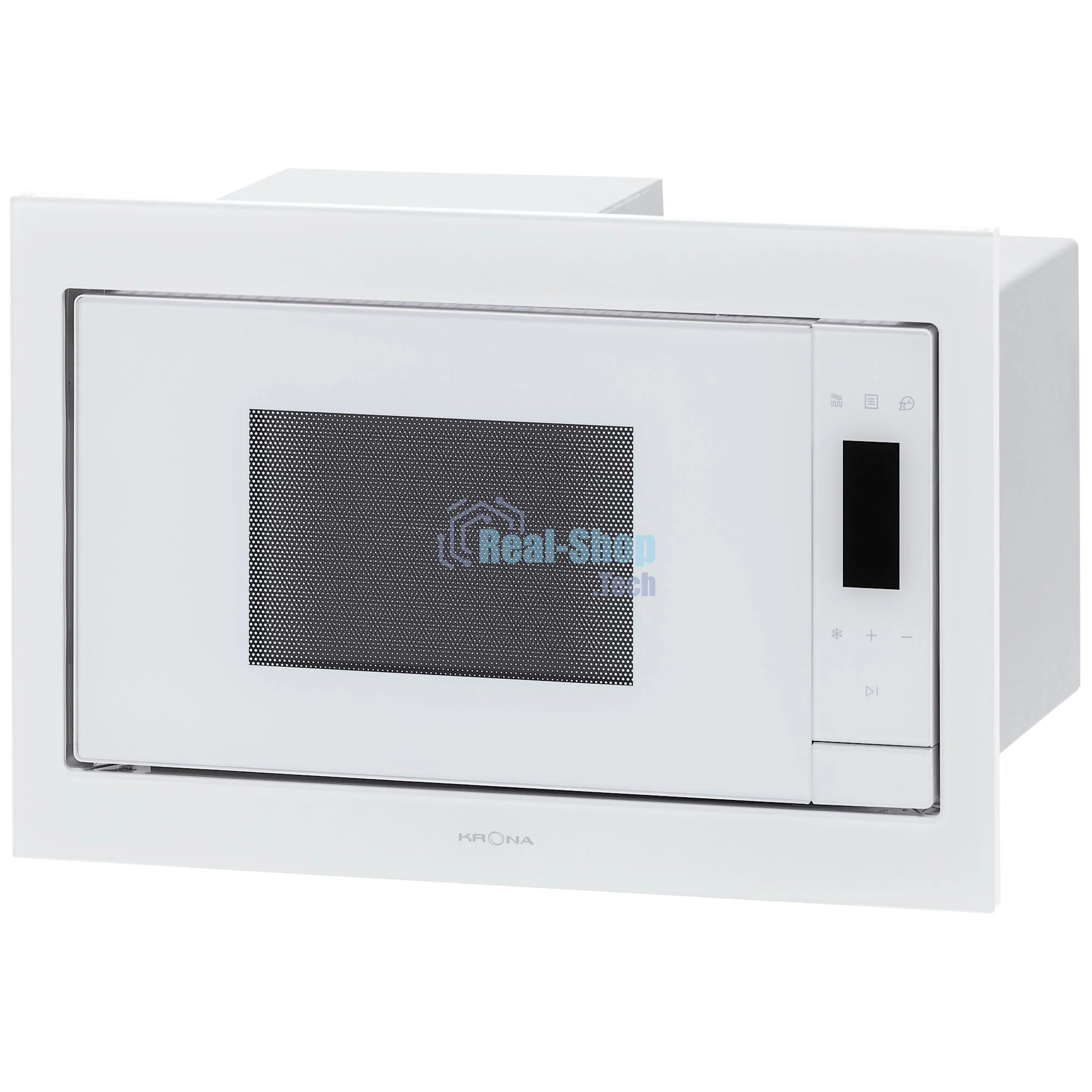 Микроволновая печь встраиваемая Krona ESSEN 60 WH DOTS белый, 31 л, 1000 Вт, переключатели - сенсор