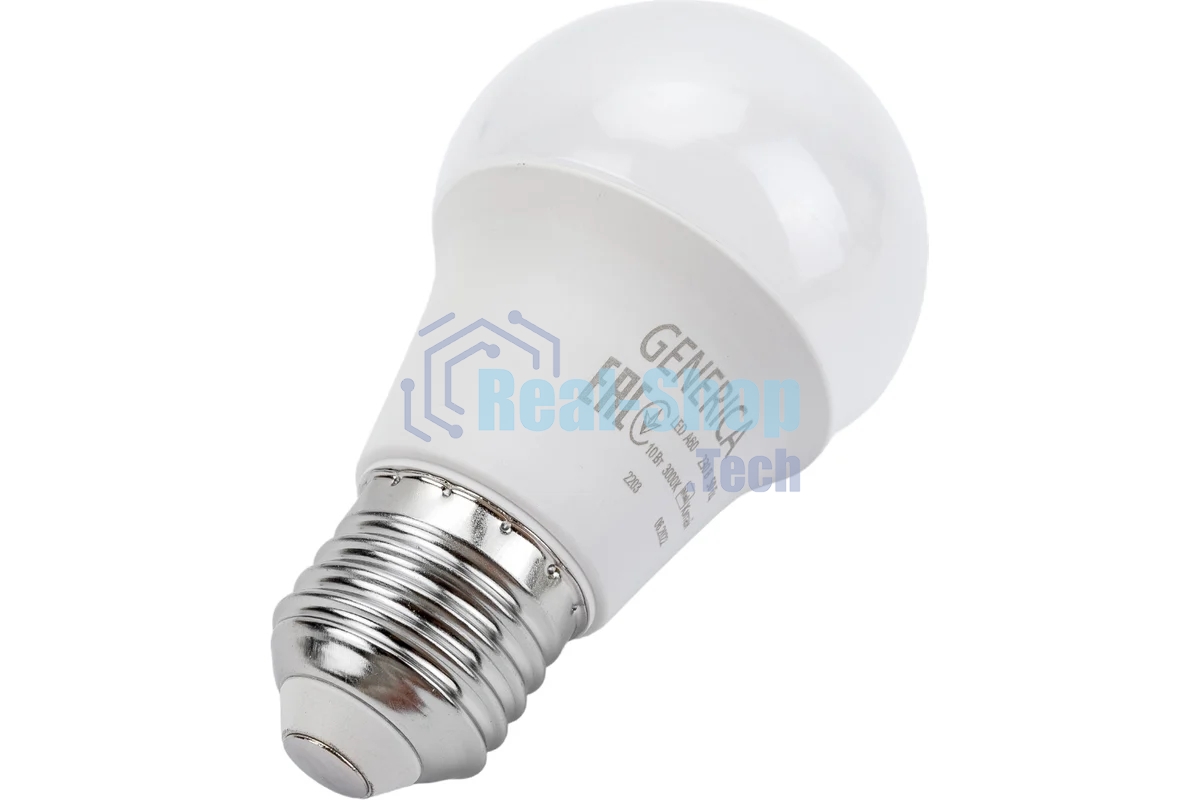 Лампа светодиодная GENERICA LL-A60-10-230-30-E27-G A60 10Вт грушевидная 3000К E27 230В