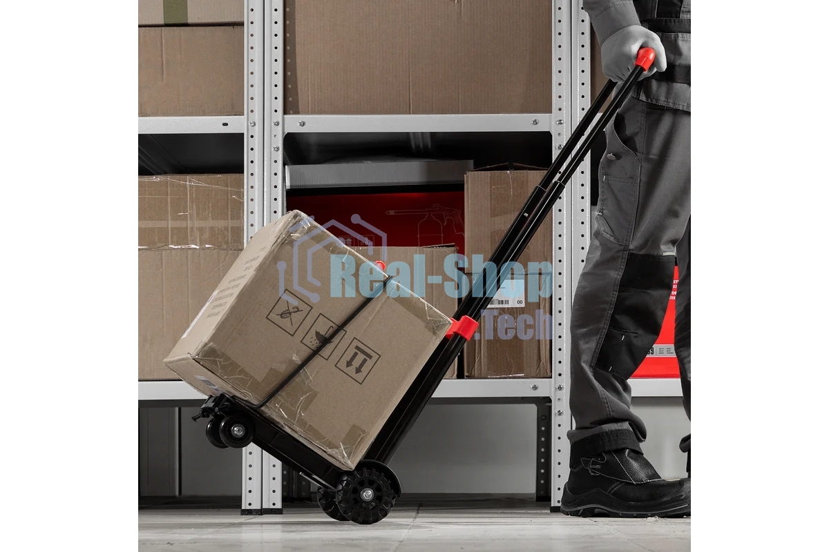 Тележка хозяйственная Matrix складная, 4 колесная, грузоподъемность 40 кг