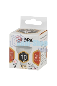 Лампа светодиодная ЭРА Б0032997 STD LED MR16-10W-827-GU10 10 Вт софит теплый белый свет