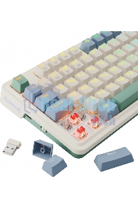 Клавиатура Redragon Ucal Pro гибридная, USB Type-A, Bluetooth, радиоканал, бежевый