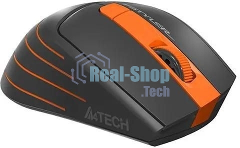 Мышь беспроводная A4Tech Fstyler FG30S серый/оранжевый, 2000 dpi, радиоканал, USB, кнопки - 6