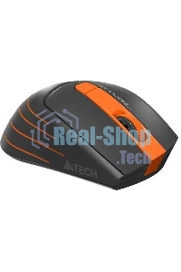 Мышь беспроводная A4Tech Fstyler FG30S серый/оранжевый, 2000 dpi, радиоканал, USB, кнопки - 6