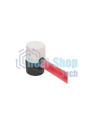 Киянка резиновая Kranz KR-12-8152 225 г, черно-белая резина, фибергласовая рукоятка