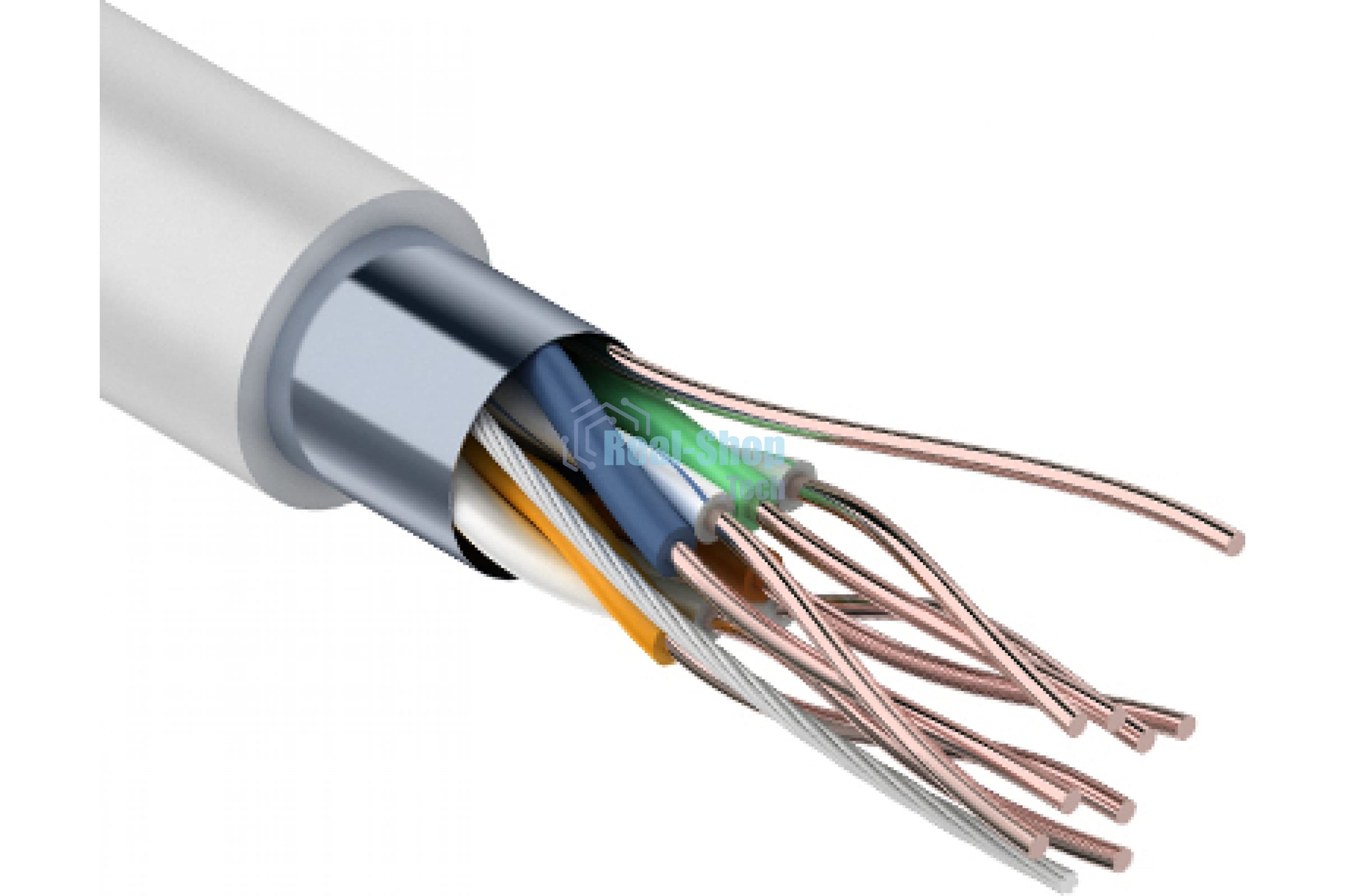 Кабель FTP PROconnect 4PR 24AWG, CCA, cat.5e, PVC, серый, бухта 25 м