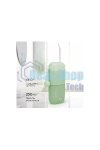 Ирригатор BQ IR002 Green, Мощность: 10 Вт, Портативный, Объем резервуара 230 мл, 2 насадки и дорожный чехол в комплекте, 11 режимов работы: Normal (нормальный), Soft (мягкий), Pulse (импульсный) + 8 DIY, Уровень влагозащиты: IPX7, Давление воды: 140-800 к