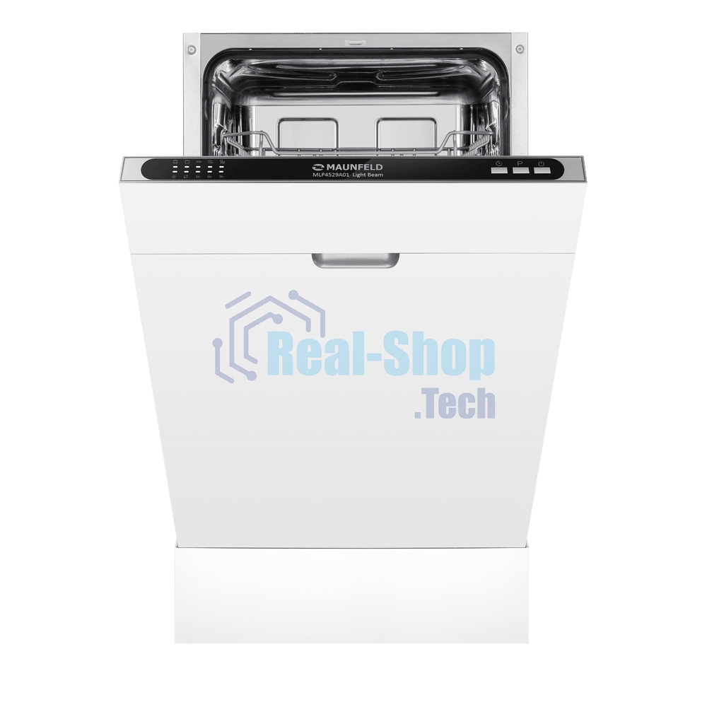 Встраиваемая посудомоечная машина Maunfeld MLP4529A01 Light Beam, черный, 44.8 см, 9 компл., 49 дБ, класс A++