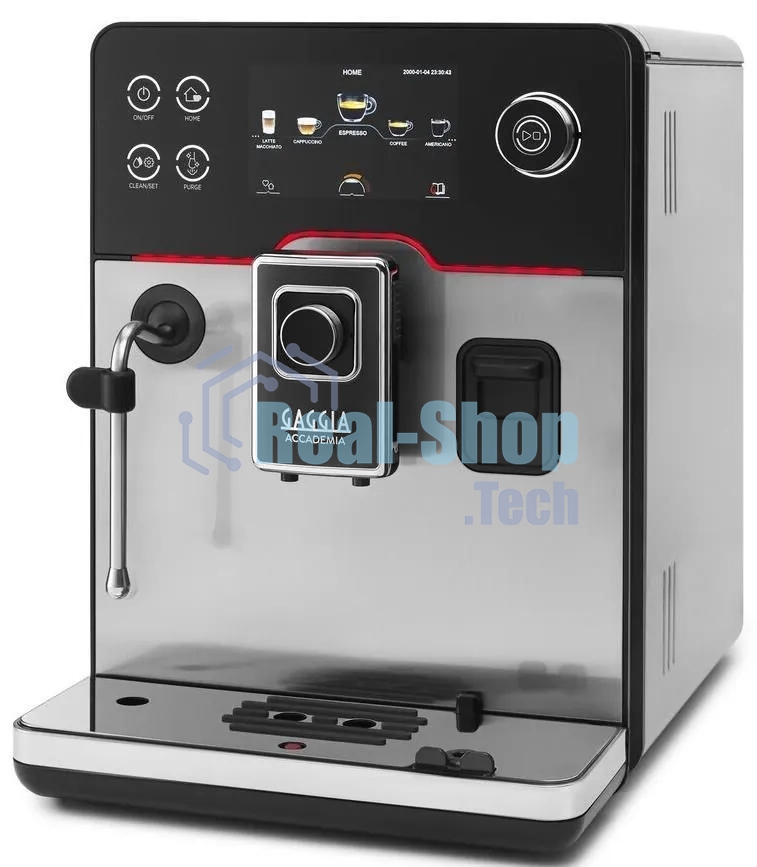 Кофемашина автоматическая Gaggia RI9782/01 NEW ACCADEMIA INOX серебристый/черный, молотый/зерновой, 1.6 л, 1400 Вт, 15 бар
