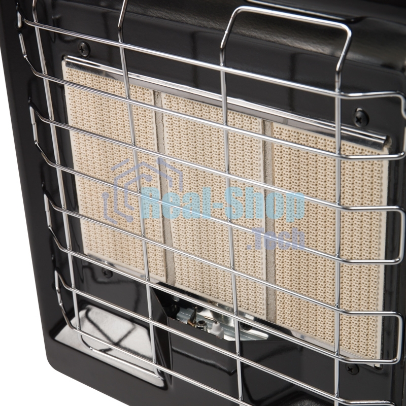 Обогреватель инфракрасный газовый Rexant для дома, 4,2 кВт, для баллона 27 л, черный