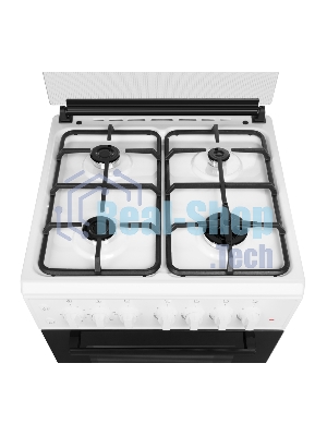 Плита комбинированная Maunfeld MGC60ECW04 белый, газовых конфорок 4 шт, духовка электрическая 65 л, 60 см x 88 см x 65 см