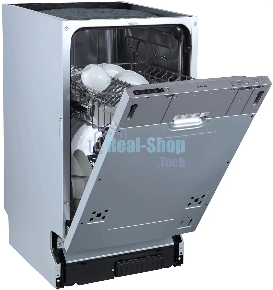Встраиваемая посудомоечная машина Бирюса DWB-409/5, серебристый, 44.8 см, 9 компл., 49 дБ, класс A++