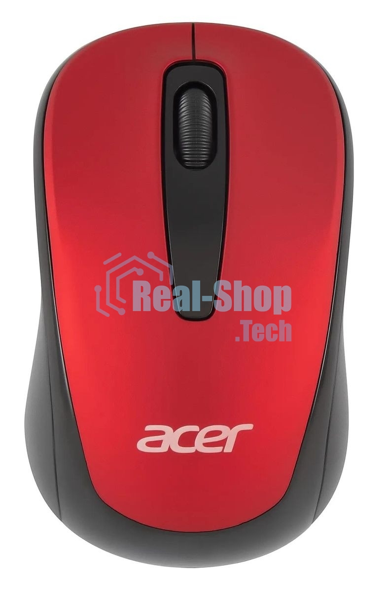 Мышь беспроводная Acer OMR136 красный, 1000 dpi, радиоканал, USB, кнопки - 3