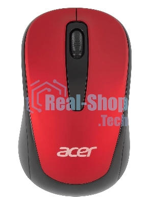 Мышь беспроводная Acer OMR136 красный, 1000 dpi, радиоканал, USB, кнопки - 3