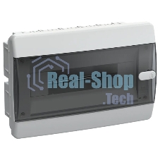 Корпус пластиковый IEK UNION Compact UIC-KP12-V-12-41-K01 ЩРВ-П-12 IP41 черная прозрачная дверь