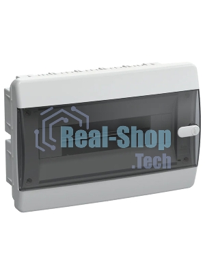 Корпус пластиковый IEK UNION Compact UIC-KP12-V-12-41-K01 ЩРВ-П-12 IP41 черная прозрачная дверь