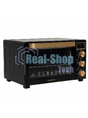 Мини-печь Kraft KF-MO 3506 KGLB (черный/золото) с дисплеем