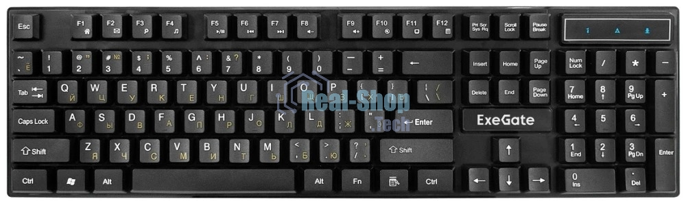 Комплект клавиатура+мышь ExeGate MK110-OEM проводной, USB, 1000 DPI, чёрный