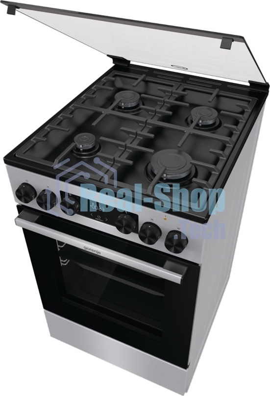 Плита Комбинированная Gorenje GK5C41SF серый (стеклянная крышка) реш.чугун