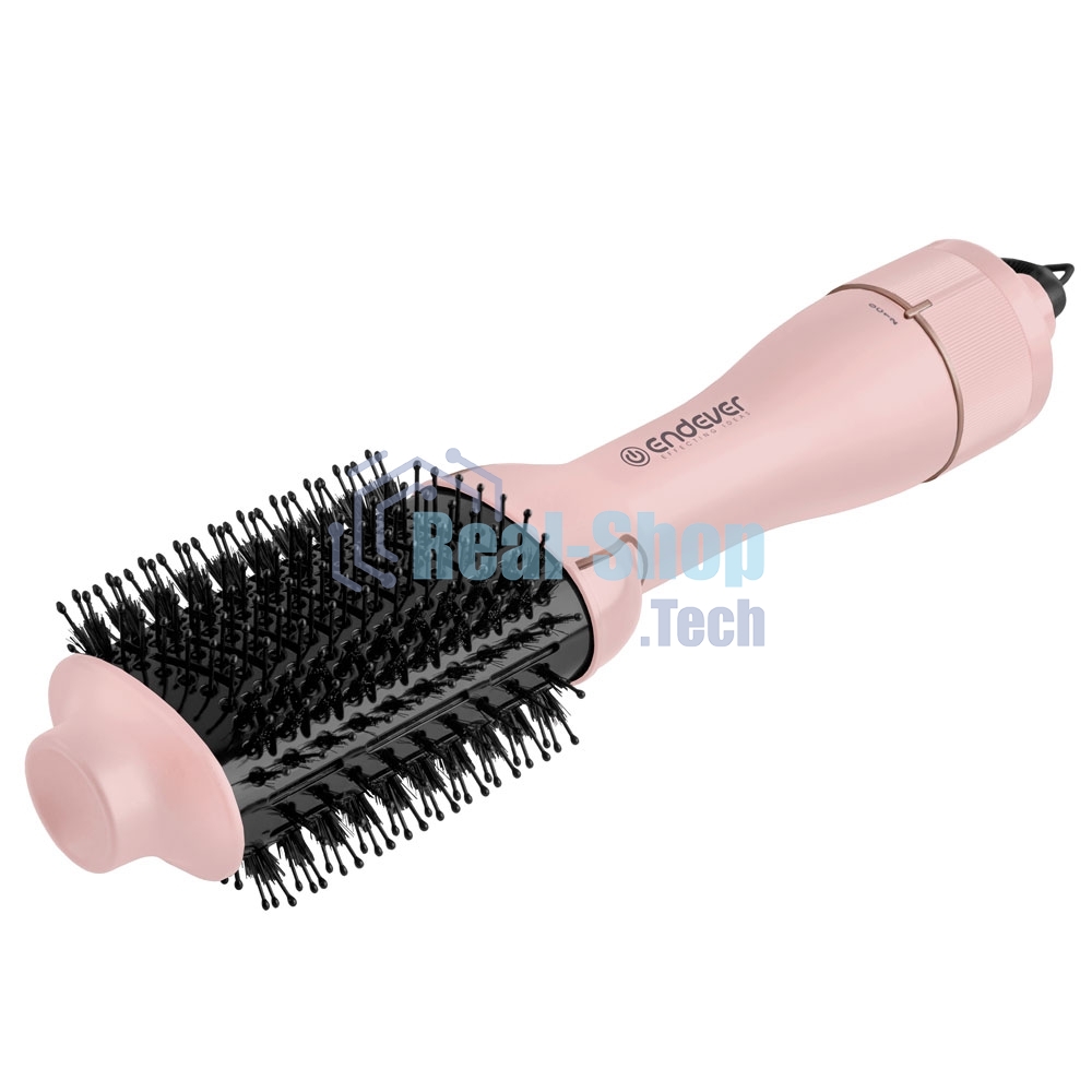 Стайлер Endever Aurora-498 Мощность 1200 Вт, светло-розовый, 3 режима температуры и скорости, керамическое покрытие