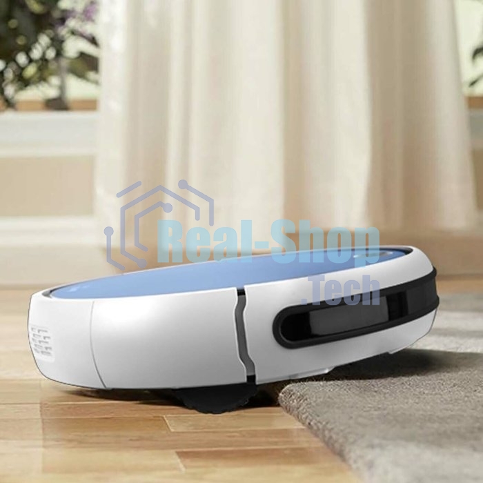 Робот-пылесос Vitek VT-1805 (MC) голубой/белый, 2500 мА·ч Li-Ion, уборка влажная/сухая, пылесборник контейнер 0.5 л