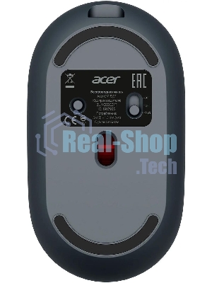 Мышь беспроводная Acer OMR301 черный, 1600 dpi, радиоканал, Bluetooth, USB, кнопки - 4