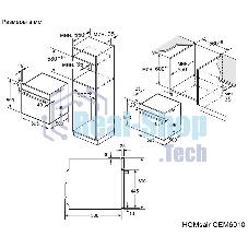Духовой шкаф электрический HOMsair OEM6010BK черный