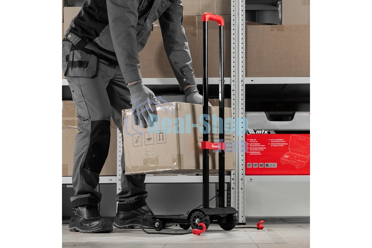 Тележка хозяйственная Matrix складная, 4 колесная, грузоподъемность 40 кг