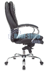 Кресло руководителя Бюрократ T-9950/BLACK-PU сиденье черный, искусственная кожа, крестовина хром