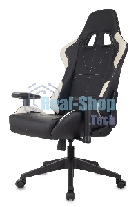 Кресло игровое Бюрократ VIKING 5 AERO WHITE черный/белый искусственная кожа