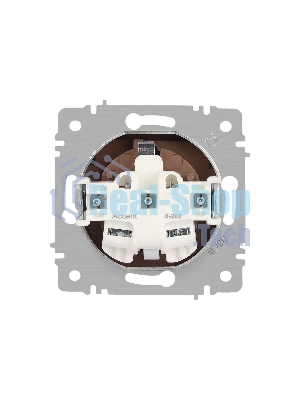 Розетка Intro Accent 6-203-02 2P+E Schuko с крышкой 16А-250В IP20 СУ сл.кость Б0063716