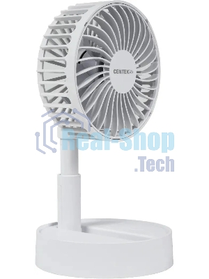 Вентилятор Centek CT-5044 белый, настольный, 4 Вт, 3 скорости, 10 см