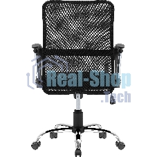 Кресло Defender RIVELLON черный, сетка, 110 кг, механизм качания