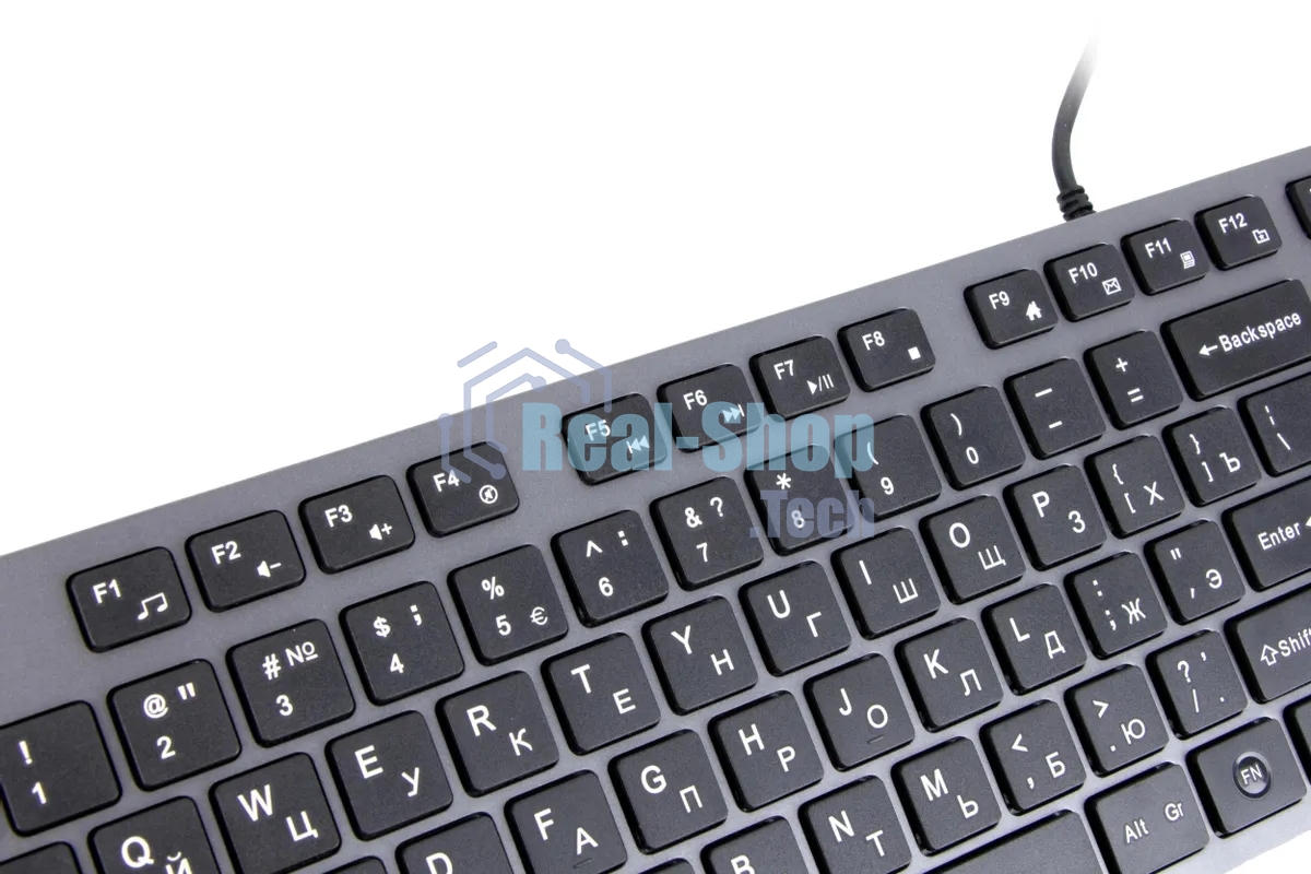 Клавиатура проводная A4Tech KV-300H серый/черный USB slim