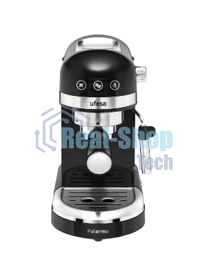 Кофеварка рожковая Ufesa PALERMO BLACK черный, исп. кофе - молотый, 1.5 л, 1350 Вт, 20 бар