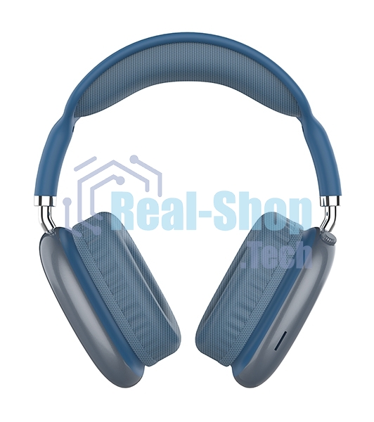 Гарнитура Bluetooth QUMO Emotion (ВТ 0092) MicroSD AUX накладная Bluetooth 5.3 360 мА 10ч cиняя