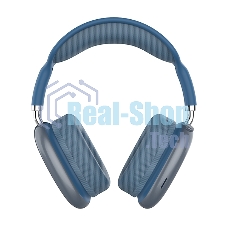 Беспроводные/проводные наушники QUMO Emotion BT 0092 синий, накладные, Bluetooth + проводной, до 10 ч