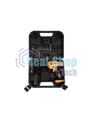 Дрель-шуруповерт Вихрь ДА-18Л-2к, 18 В, 2 Ач, 45 Нм, щеточный