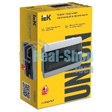 Корпус пластиковый IEK UNION Compact UIC-KP12-V-12-41-K01 ЩРВ-П-12 IP41 черная прозрачная дверь