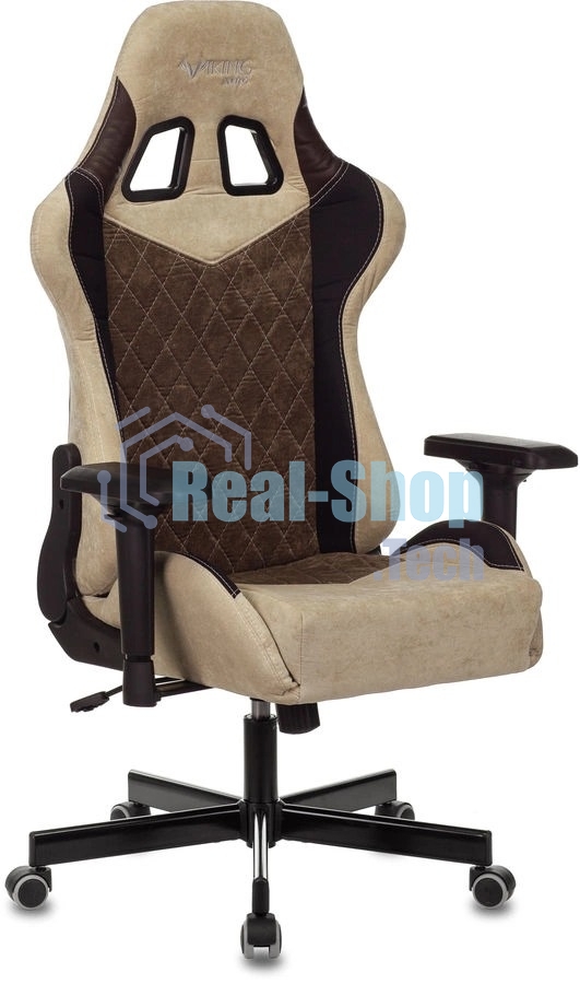 Кресло игровое Бюрократ VIKING 7 KNIGHT BR FABRIC коричневый текстиль/эко.кожа крестовина металл/пластик