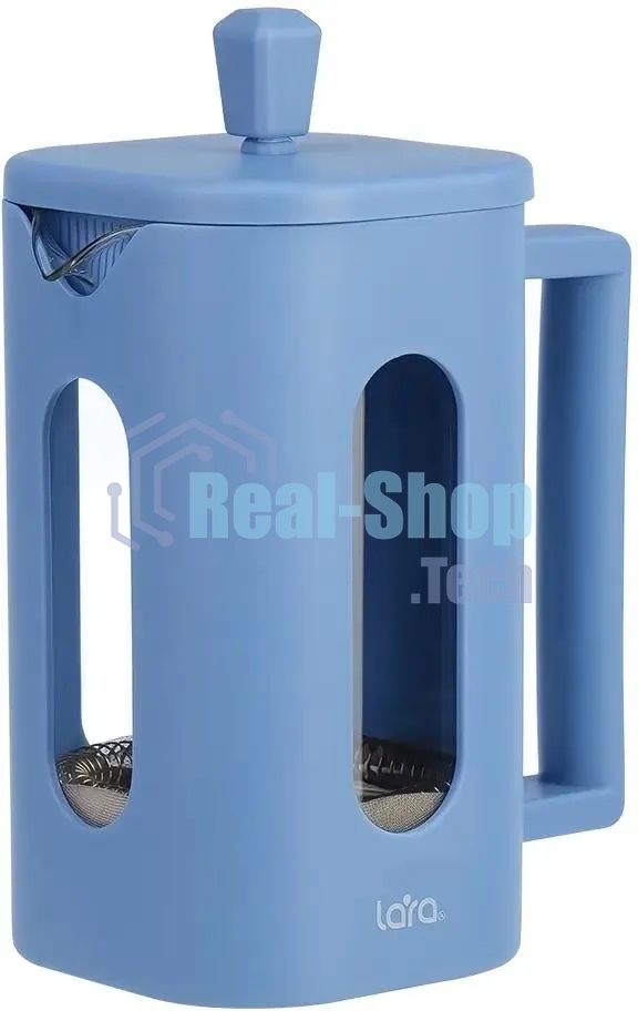 Френч-пресс LARA LR06-57-600 0,6 л, жаропрочное боросиликатное стекло