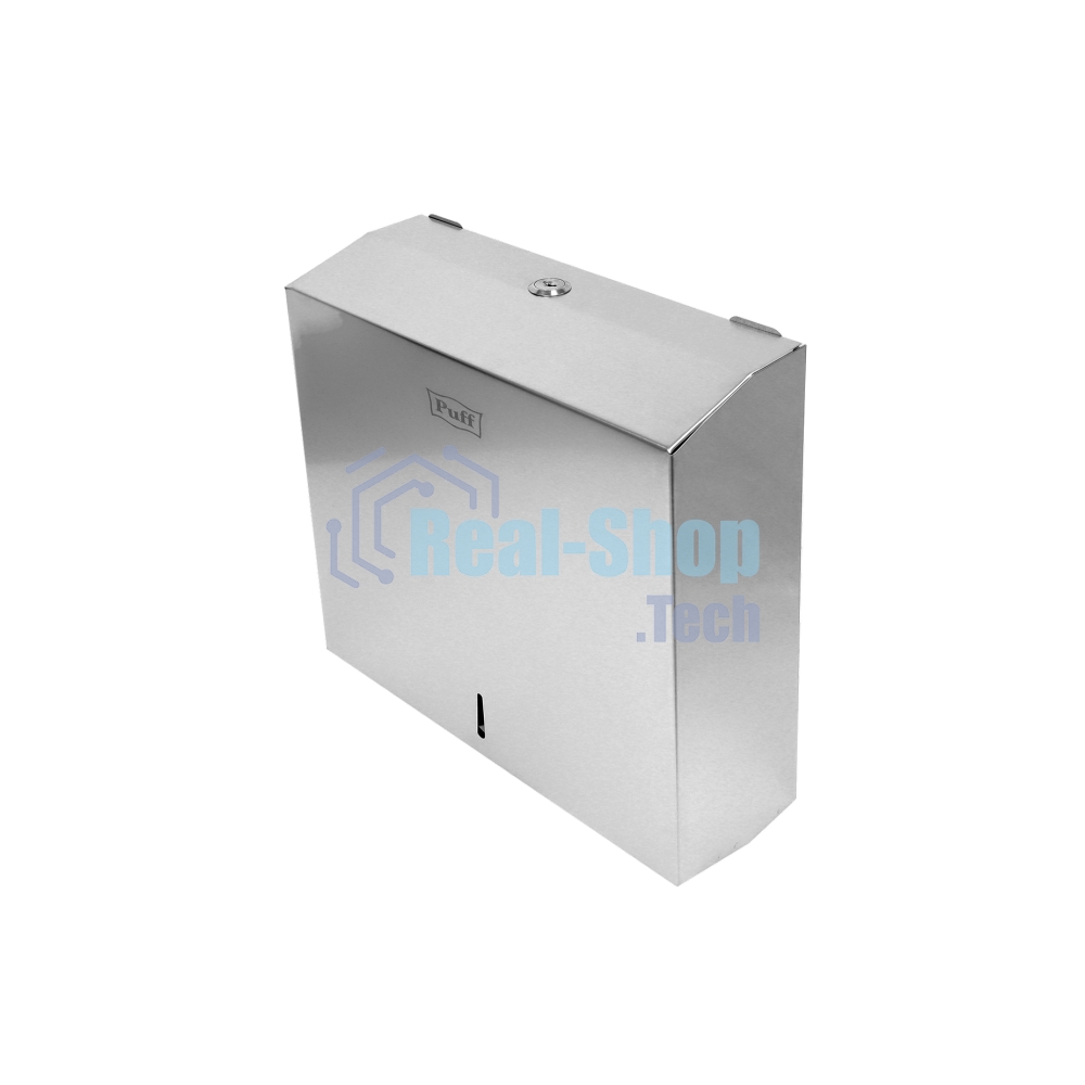 Диспенсер бумажных полотенец Puff 5615, хром мат., антивандальный с ключом