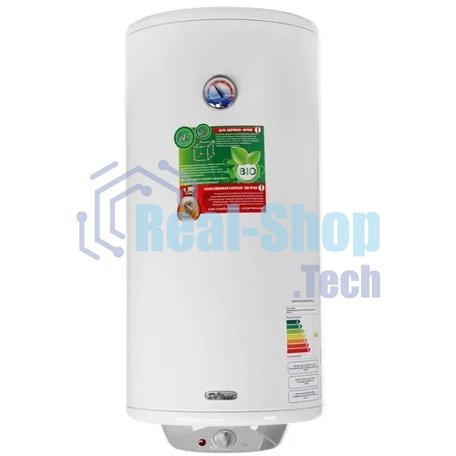 Водонагреватель De Luxe 3W60V1 Объем 60л,мощность 1,5квт,нагрев 2.30ч, вес 20кг, высота 851,диаметр 360мм.