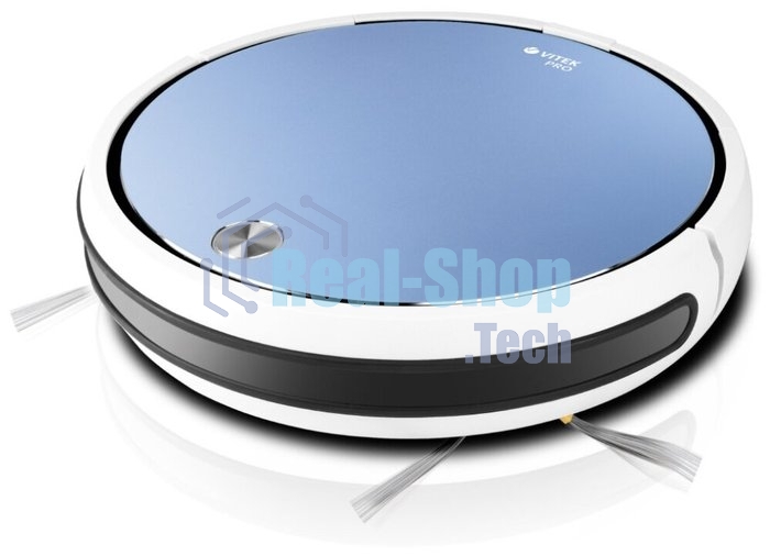 Робот-пылесос Vitek VT-1805 (MC) голубой/белый, 2500 мА·ч Li-Ion, уборка влажная/сухая, пылесборник контейнер 0.5 л