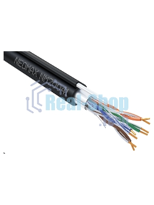 Кабель Neomax NM20041 FTP внешний с тросом, Кат. 5е, 305 м. (Медный) Экрантрованный
