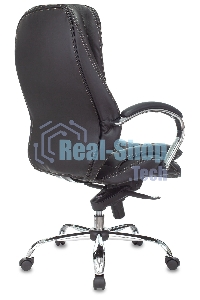 Кресло руководителя Бюрократ T-9950/BLACK-PU сиденье черный, искусственная кожа, крестовина хром