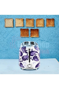 Тостер Kitfort КТ-6863 1080Вт белый/фиолетовый