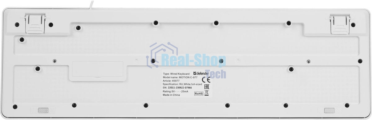 Комплект клавиатура + мышка Defender LINE MOTION C-977 RU белый