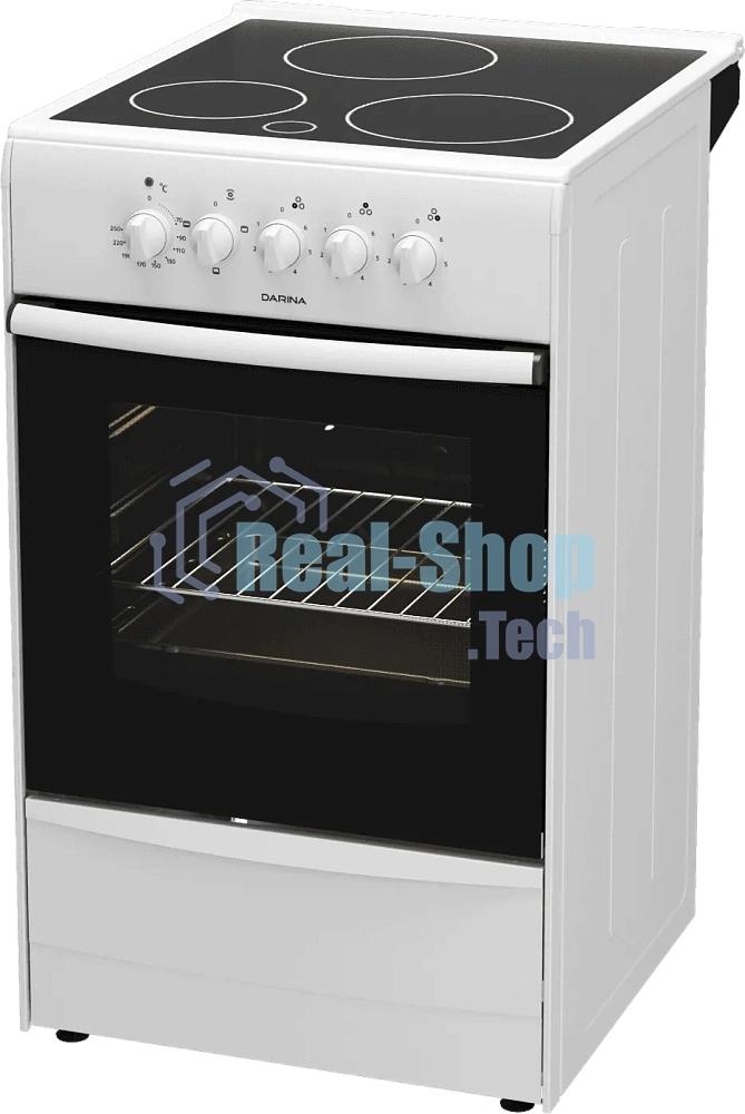 Плита электрическая Darina 1B EC 331 606 W белый/черный, конфорок 3 шт, духовка 50 л, 50 см x 85 см x 56 см