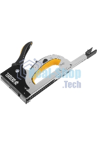 Степлер мебельный Denzel, стальной корпус, быстрая загрузка, регул. силы удара, тип 53, 4-14 мм